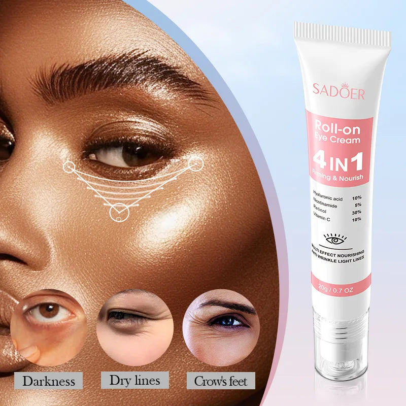 SADOER Eye Cream 4-in-1 – Hyaluronic Acid, Nicotinamide, Retinol & Vitamin C