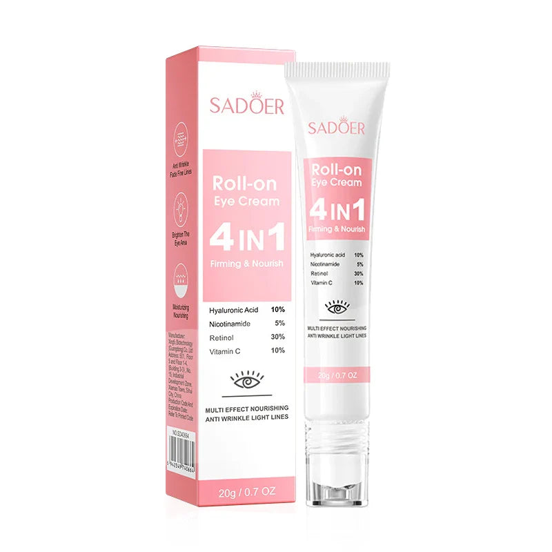 SADOER Eye Cream 4-in-1 – Hyaluronic Acid, Nicotinamide, Retinol & Vitamin C